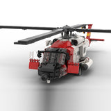 MOC-229660 1/35 Scale American HH-60J Helicopter Building Blocks Set - cubertime