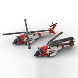 MOC-229660 1/35 Scale American HH-60J Helicopter Building Blocks Set - cubertime