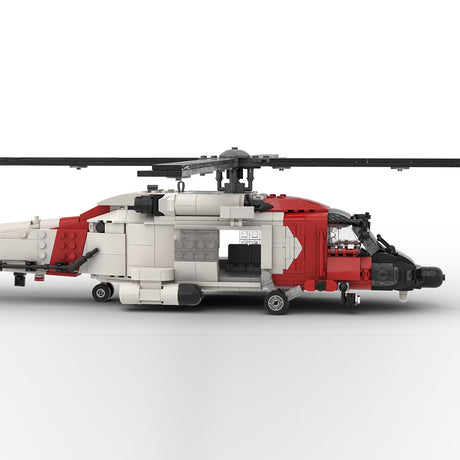 MOC-229660 1/35 Scale American HH-60J Helicopter Building Blocks Set - cubertime