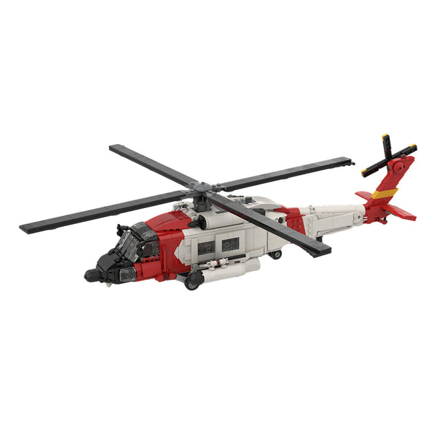 MOC-229660 1/35 Scale American HH-60J Helicopter Building Blocks Set - cubertime