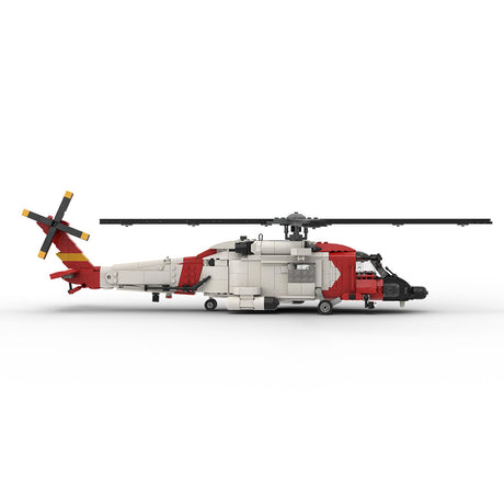 MOC-229660 1/35 Scale American HH-60J Helicopter Building Blocks Set - cubertime