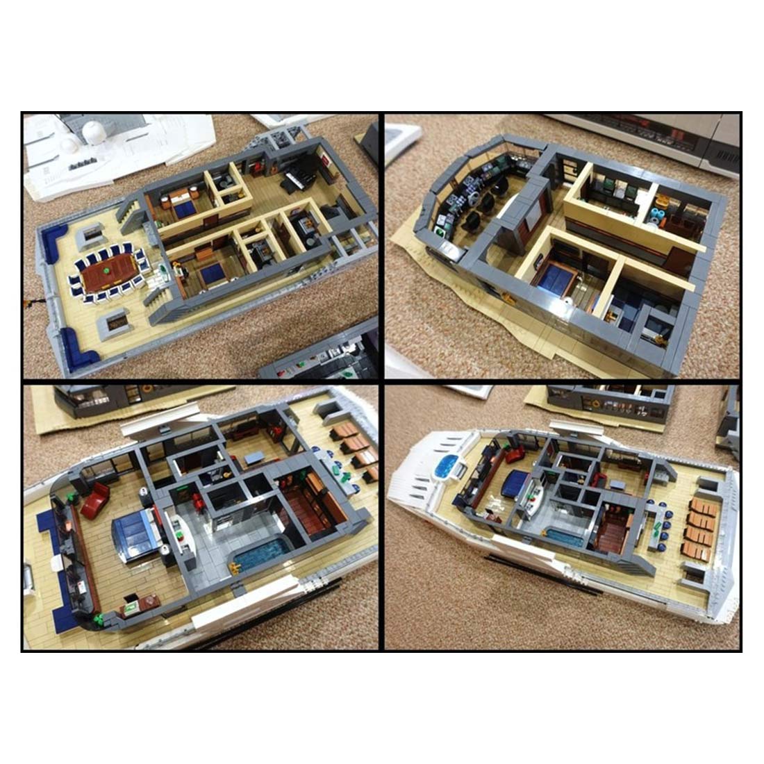 MOC-230069 1/38 Scale Ultra Yacht Building Blocks Set(47836PCS) - cubertime