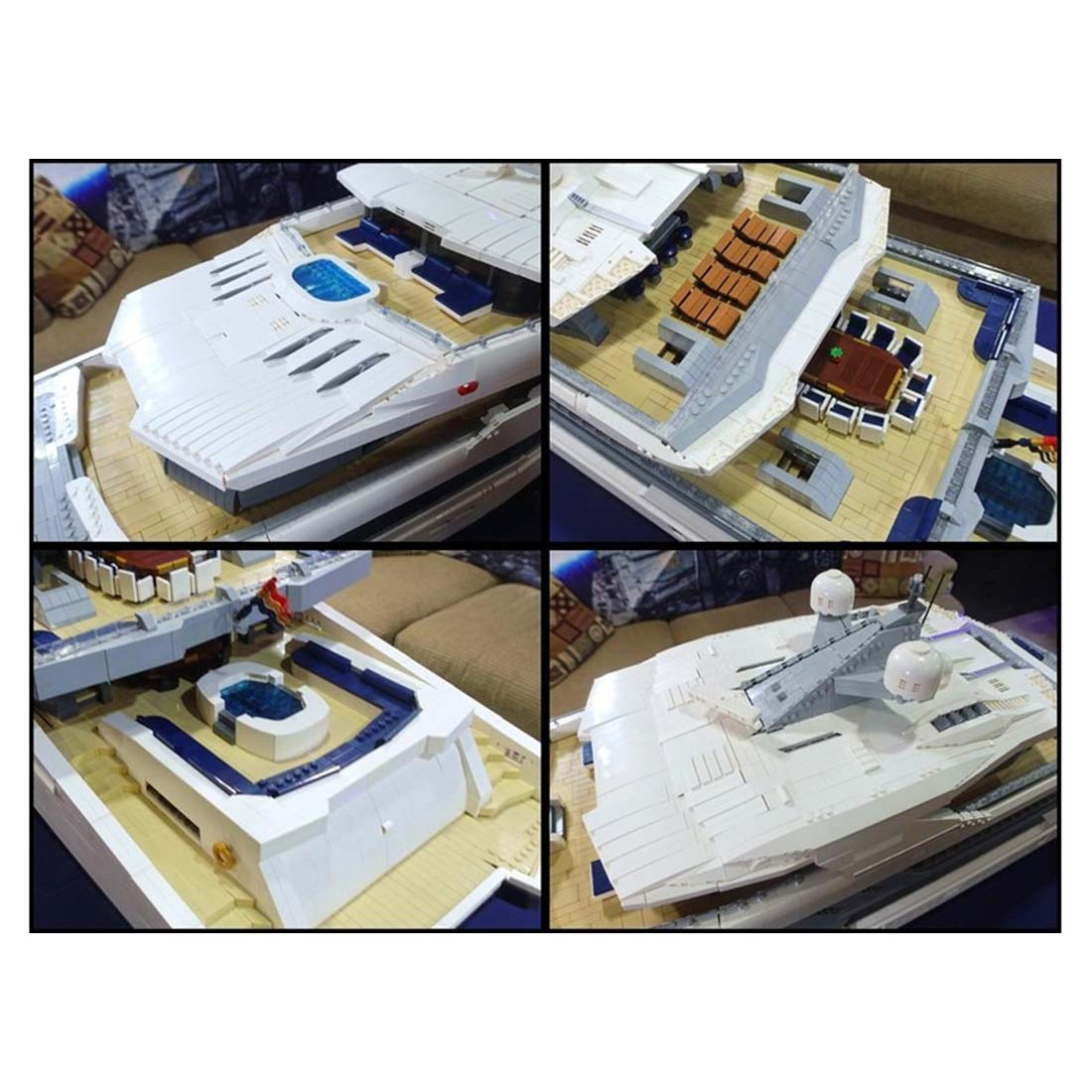 MOC-230069 1/38 Scale Ultra Yacht Building Blocks Set(47836PCS) - cubertime