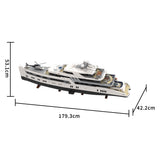 MOC-230069 1/38 Scale Ultra Yacht Building Blocks Set(47836PCS) - cubertime