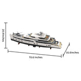 MOC-230069 1/38 Scale Ultra Yacht Building Blocks Set(47836PCS) - cubertime