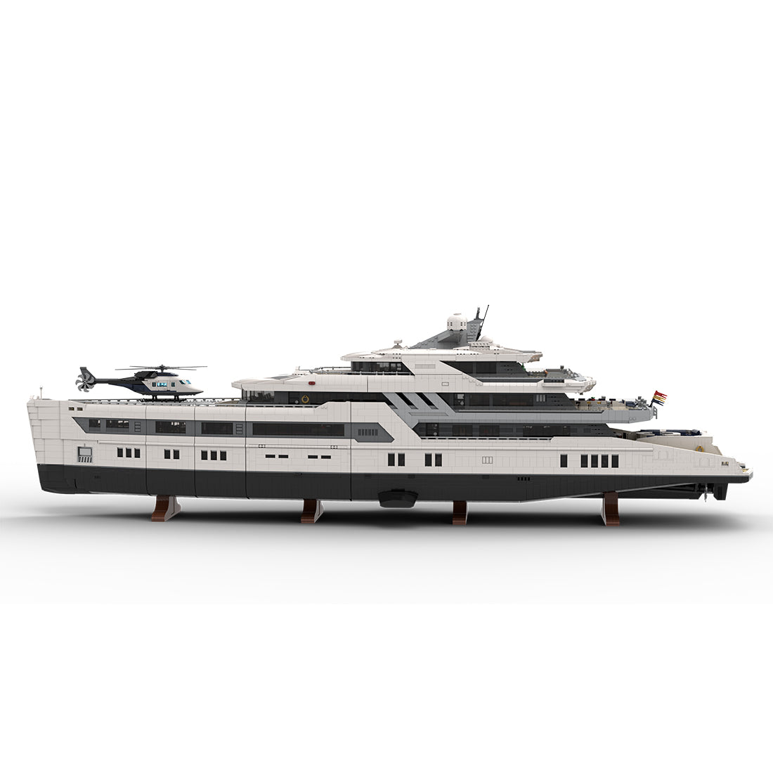 MOC-230069 1/38 Scale Ultra Yacht Building Blocks Set(47836PCS) - cubertime