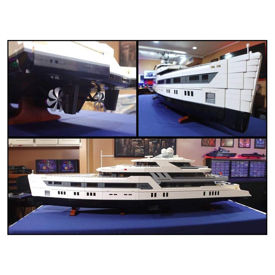 MOC-230069 1/38 Scale Ultra Yacht Building Blocks Set(47836PCS) - cubertime
