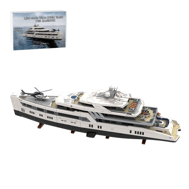 MOC-230069 1/38 Scale Ultra Yacht Building Blocks Set(47836PCS) - cubertime
