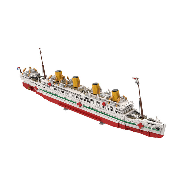 MOC-234627 HMHS Britannic White Star Line Olympic-Class Hospital Ship Building Blocks Set(3483PCS), Ocean Liner Series - cubertime