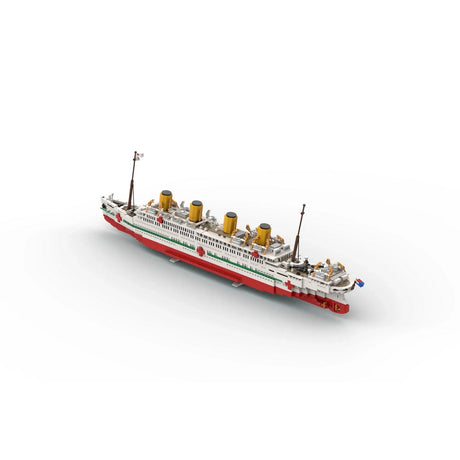 MOC-234627 HMHS Britannic White Star Line Olympic-Class Hospital Ship Building Blocks Set(3483PCS), Ocean Liner Series - cubertime