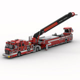 MOC-242542 Fire Truck Building Block Model Kit, Emergency Truck Display Model for Adults, DIY Firefighter Truck Construction Blocks Set(1802PCS）