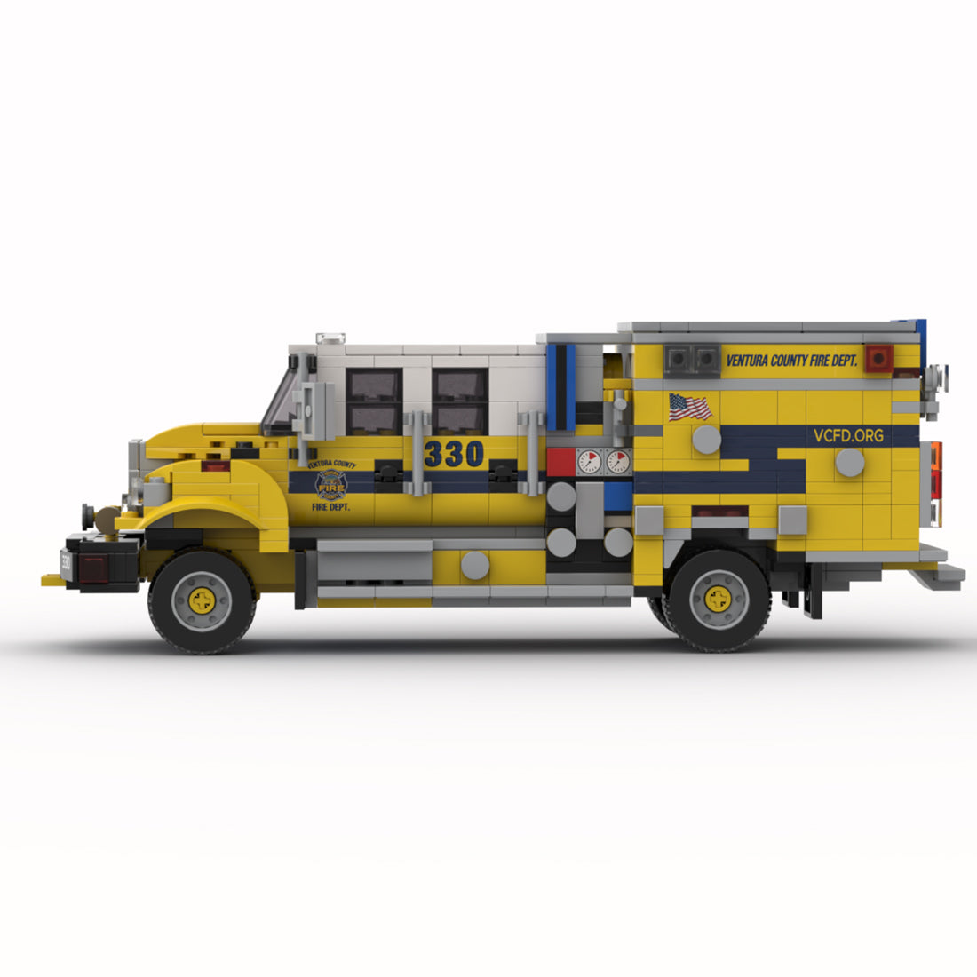 MOC-243349 City Brush Fire Truck Building Block Set（767PCS） - CUBERTIME