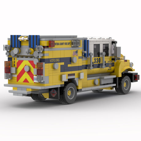 MOC-243349 City Brush Fire Truck Building Block Set（767PCS） - CUBERTIME