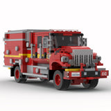 MOC-244154 Fire Engine Building Set, Retro Urban Fire Truck Model with Pump Panels, Storage Compartments and Realistic Mechanical Details(764PCS) - cubertime