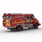 MOC-244154 Fire Engine Building Set, Retro Urban Fire Truck Model with Pump Panels, Storage Compartments and Realistic Mechanical Details(764PCS) - cubertime