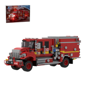 MOC-244154 Fire Engine Building Set, Retro Urban Fire Truck Model with Pump Panels, Storage Compartments and Realistic Mechanical Details(764PCS) - cubertime