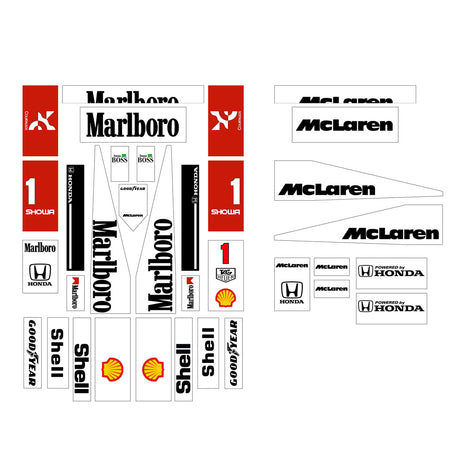MOC-247636 McLaren MP4/6 1991 F1 Race Car Model Building Blocks Set(866PCS) - cubertime
