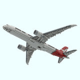 MOC-248342 1/100 Scale B737-9 Qantas Livery Airliner Building Blocks, Modern Twin-Engine Wide-Body Model, Aviation Series(1862PCS) - cubertime