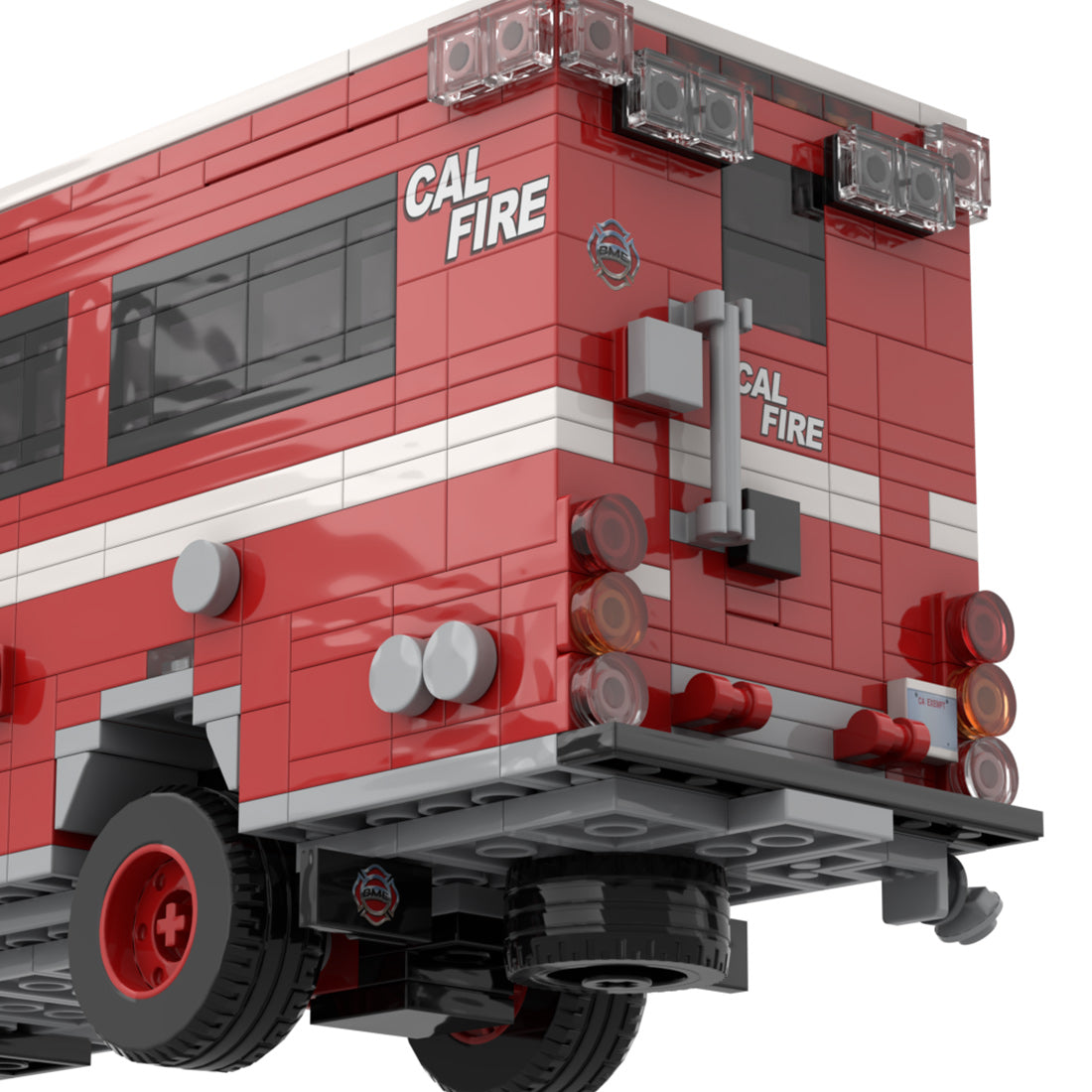 MOC-252487 Crew Carrier Fire Truck Building Blocks Set, Forest Firefighting Personnel Transport Vehicle Model(811PCS) - CUBERTIME