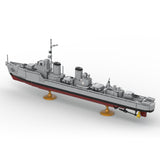 MOC-253356 1/200 Scale IJN Kagero-Class Destroyer Building Blocks Model Kit, Yukikaze Naval Warship Construction Set with Detailed Superstructure (1343PCS) - cubertime