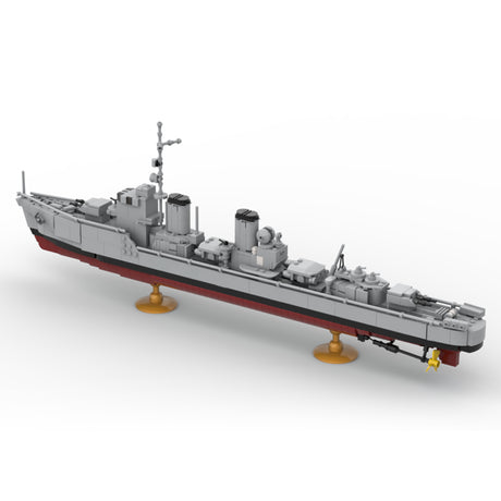 MOC-253356 1/200 Scale IJN Kagero-Class Destroyer Building Blocks Model Kit, Yukikaze Naval Warship Construction Set with Detailed Superstructure (1343PCS) - cubertime