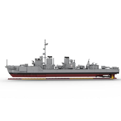 MOC-253356 1/200 Scale IJN Kagero-Class Destroyer Building Blocks Model Kit, Yukikaze Naval Warship Construction Set with Detailed Superstructure (1343PCS) - cubertime