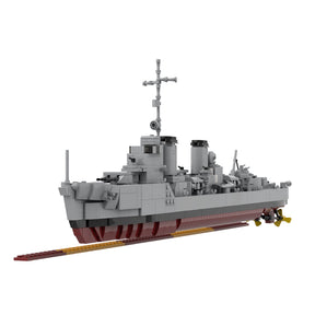 MOC-253356 1/200 Scale IJN Kagero-Class Destroyer Building Blocks Model Kit, Yukikaze Naval Warship Construction Set with Detailed Superstructure (1343PCS) - cubertime