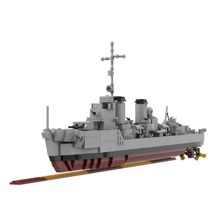 MOC-253356 1/200 Scale IJN Kagero-Class Destroyer Building Blocks Model Kit, Yukikaze Naval Warship Construction Set with Detailed Superstructure (1343PCS) - cubertime