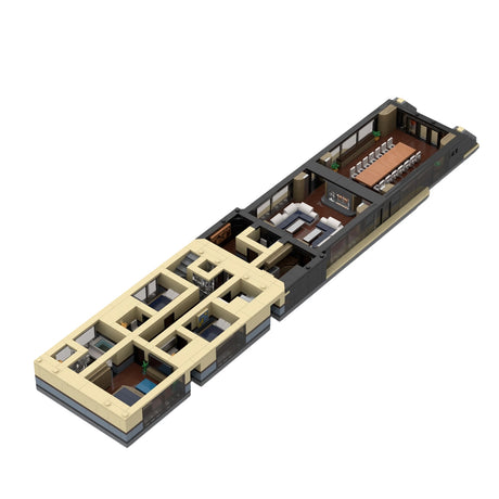 MOC-254412 VELETTA Superyacht 120CM Modular Display Model Luxury Yacht Building Blocks Set(15639PCS) - cubertime