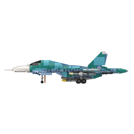 MOC-258274 1/70 Scale Su-34 Fighter Bomber Building Block Model Kit(720PCS) - cubertime