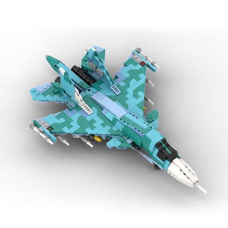 MOC-258274 1/70 Scale Su-34 Fighter Bomber Building Block Model Kit(720PCS) - cubertime