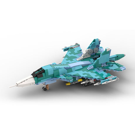 MOC-258274 1/70 Scale Su-34 Fighter Bomber Building Block Model Kit(720PCS) - cubertime