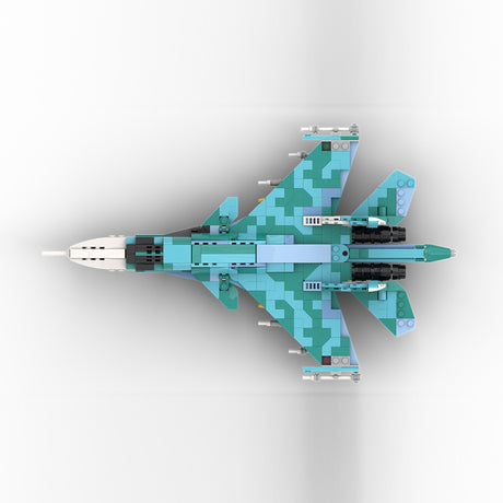 MOC-258274 1/70 Scale Su-34 Fighter Bomber Building Block Model Kit(720PCS) - cubertime