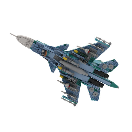 MOC-258274 1/70 Scale Su-34 Fighter Bomber Building Block Model Kit(720PCS) - cubertime