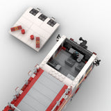 MOC-259170 Airport Crash Fire Truck Building Block Model Kit, Large Fire Rescue Vehicle Construction Set, Collectible Display Model for Adults(1065PCS) - cubertime