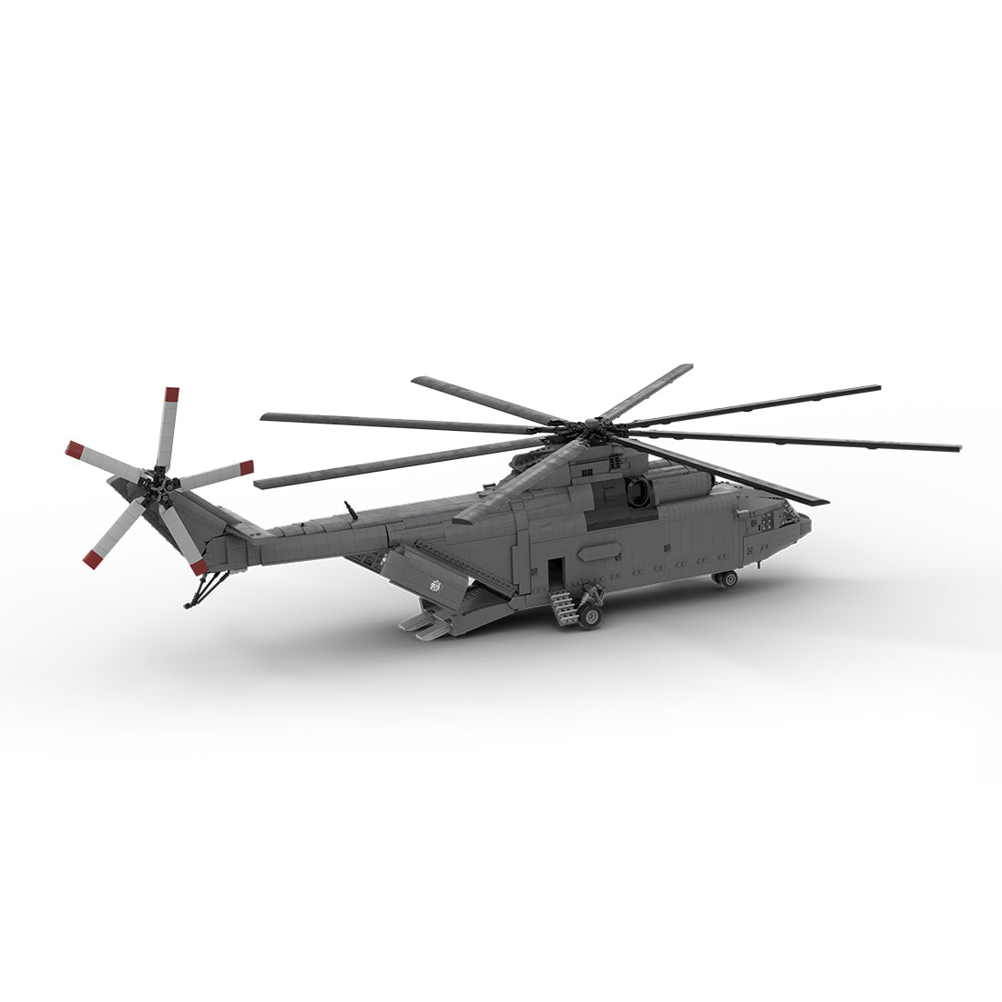 MOC-259238 1/35 Scale Soviet Mi-26 Heavy Transport Helicopter Building Block Set(4328PCS/Dynamic Version) - cubertime