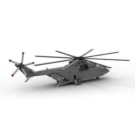MOC-259238 1/35 Scale Soviet Mi-26 Heavy Transport Helicopter Building Block Set(4328PCS/Dynamic Version) - cubertime