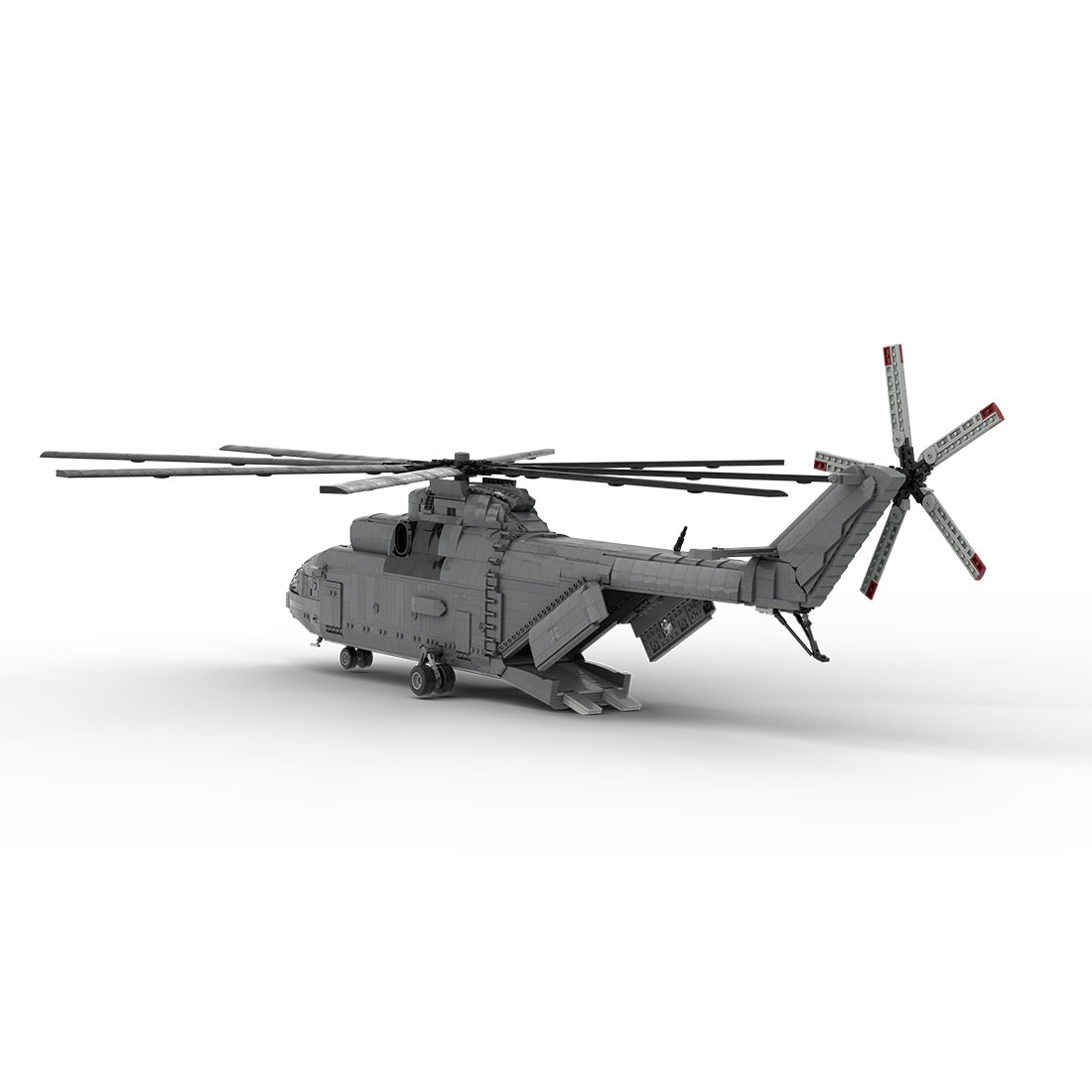 MOC-259238 1/35 Scale Soviet Mi-26 Heavy Transport Helicopter Building Block Set(4328PCS/Dynamic Version) - cubertime