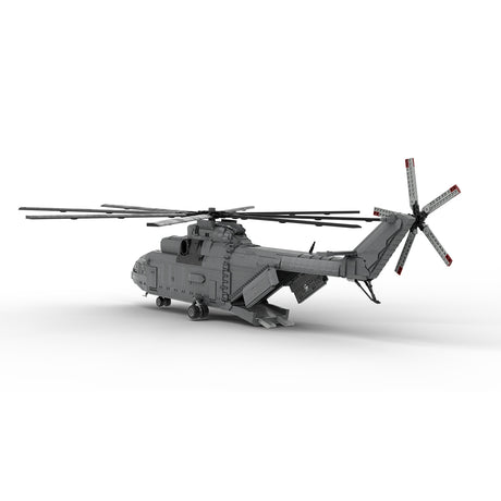MOC-259238 1/35 Scale Soviet Mi-26 Heavy Transport Helicopter Building Block Set(4328PCS/Dynamic Version) - cubertime