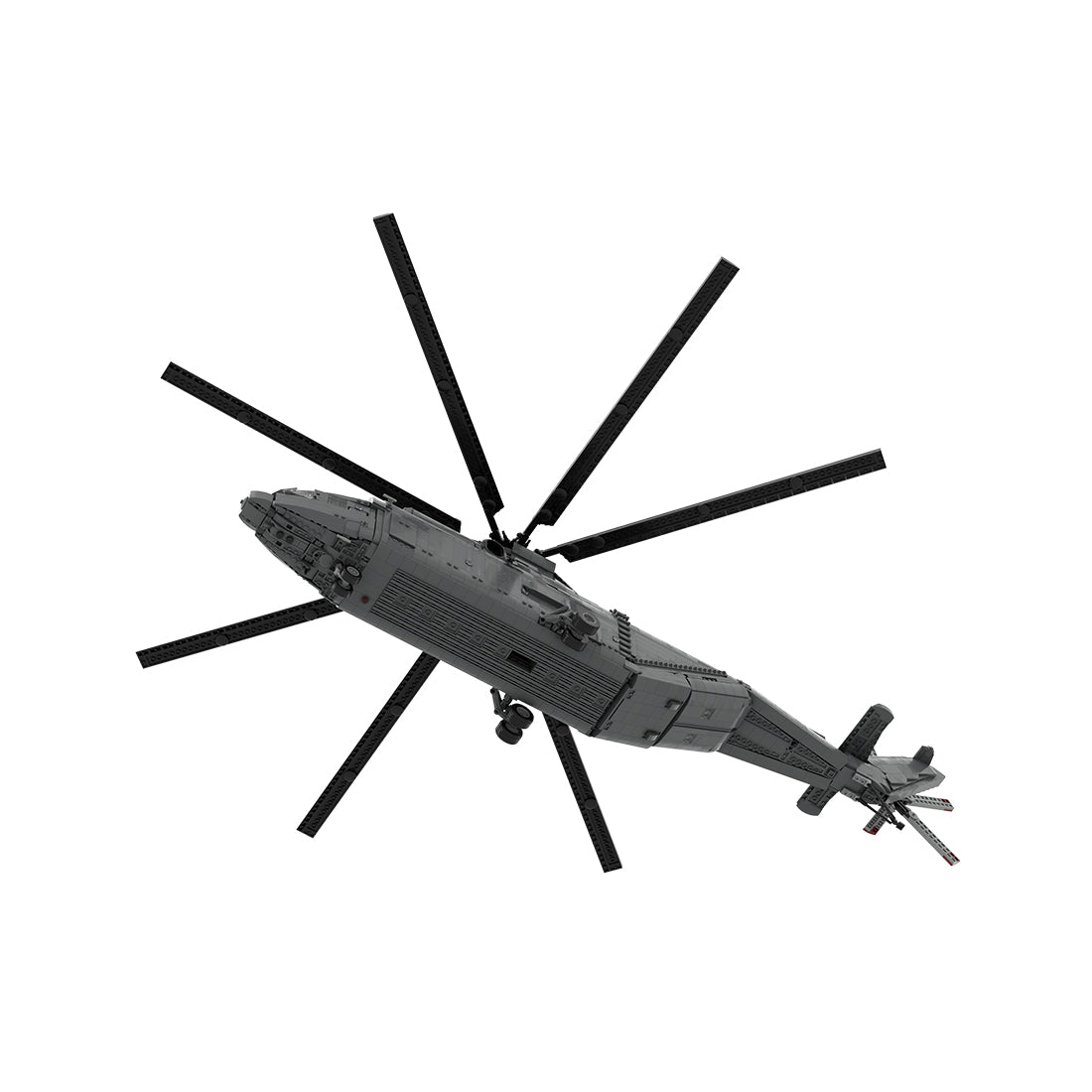 MOC-259238 1/35 Scale Soviet Mi-26 Heavy Transport Helicopter Building Block Set(4328PCS/Dynamic Version) - cubertime