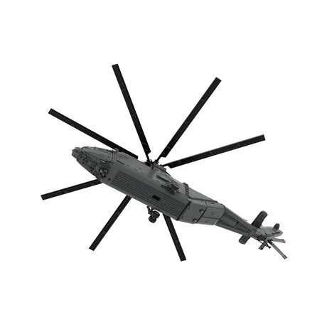 MOC-259238 1/35 Scale Soviet Mi-26 Heavy Transport Helicopter Building Block Set(4328PCS/Dynamic Version) - cubertime