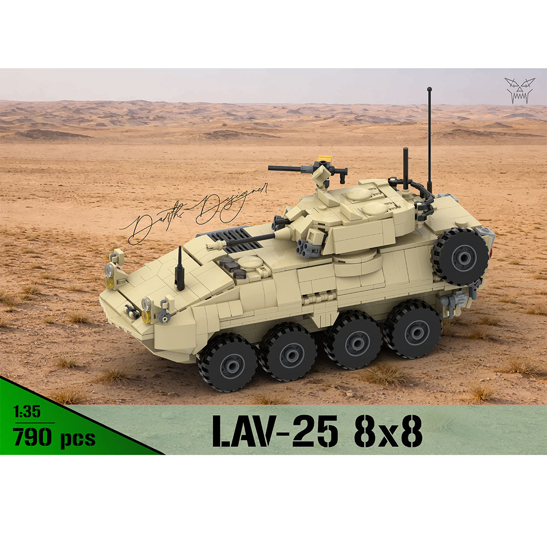MOC-259577 1/35 Scale  LAV-25 8x8 Light Armoured Vehicle Building Blocks Set (V2)