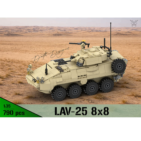 MOC-259577 1/35 Scale  LAV-25 8x8 Light Armoured Vehicle Building Blocks Set (V2)