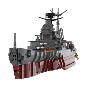 MOC-260604 1/200 Scale IJN Myoko-Class Heavy Cruiser Building Blocks Model Kit, Myoko Warship Construction Set with Five Main Turrets (3077PCS) -cubertime