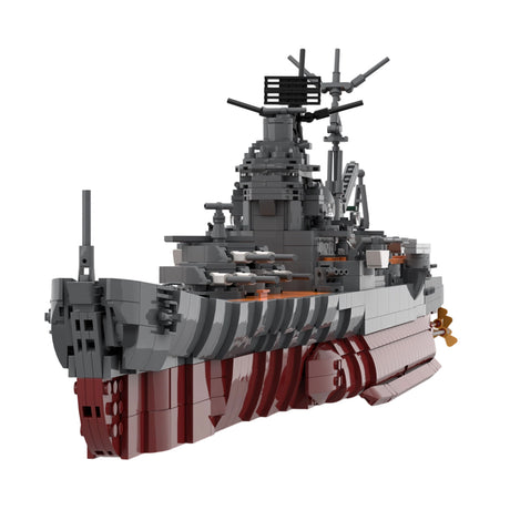 MOC-260604 1/200 Scale IJN Myoko-Class Heavy Cruiser Building Blocks Model Kit, Myoko Warship Construction Set with Five Main Turrets (3077PCS) -cubertime