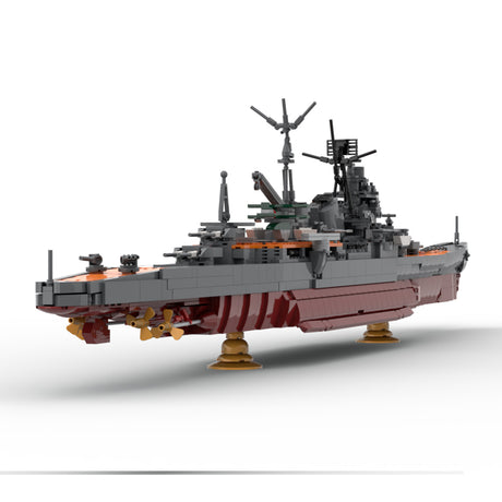 MOC-260604 1/200 Scale IJN Myoko-Class Heavy Cruiser Building Blocks Model Kit, Myoko Warship Construction Set with Five Main Turrets (3077PCS) -cubertime