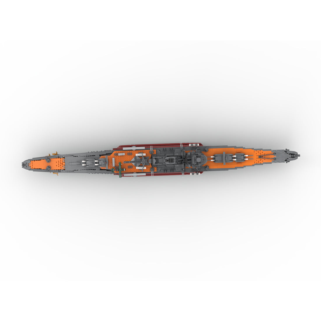 MOC-260604 1/200 Scale IJN Myoko-Class Heavy Cruiser Building Blocks Model Kit, Myoko Warship Construction Set with Five Main Turrets (3077PCS) -cubertime
