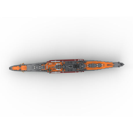 MOC-260604 1/200 Scale IJN Myoko-Class Heavy Cruiser Building Blocks Model Kit, Myoko Warship Construction Set with Five Main Turrets (3077PCS) -cubertime