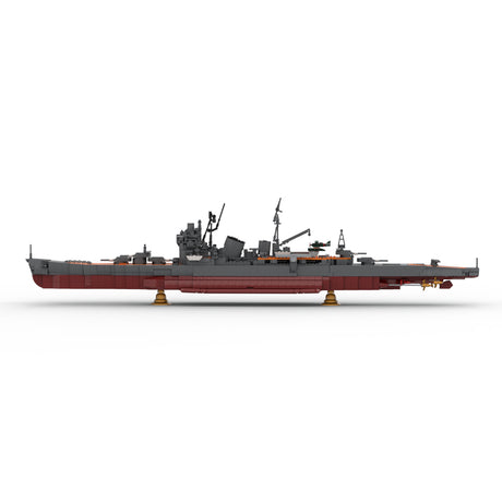 MOC-260604 1/200 Scale IJN Myoko-Class Heavy Cruiser Building Blocks Model Kit, Myoko Warship Construction Set with Five Main Turrets (3077PCS) -cubertime