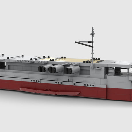 MOC-261067 1/200 Scale IJN Hosho Aircraft Carrier Building Blocks Model Kit, WWII Naval Warship Construction Set with Detailed Flight Deck (2244PCS) - CUBERTIME
